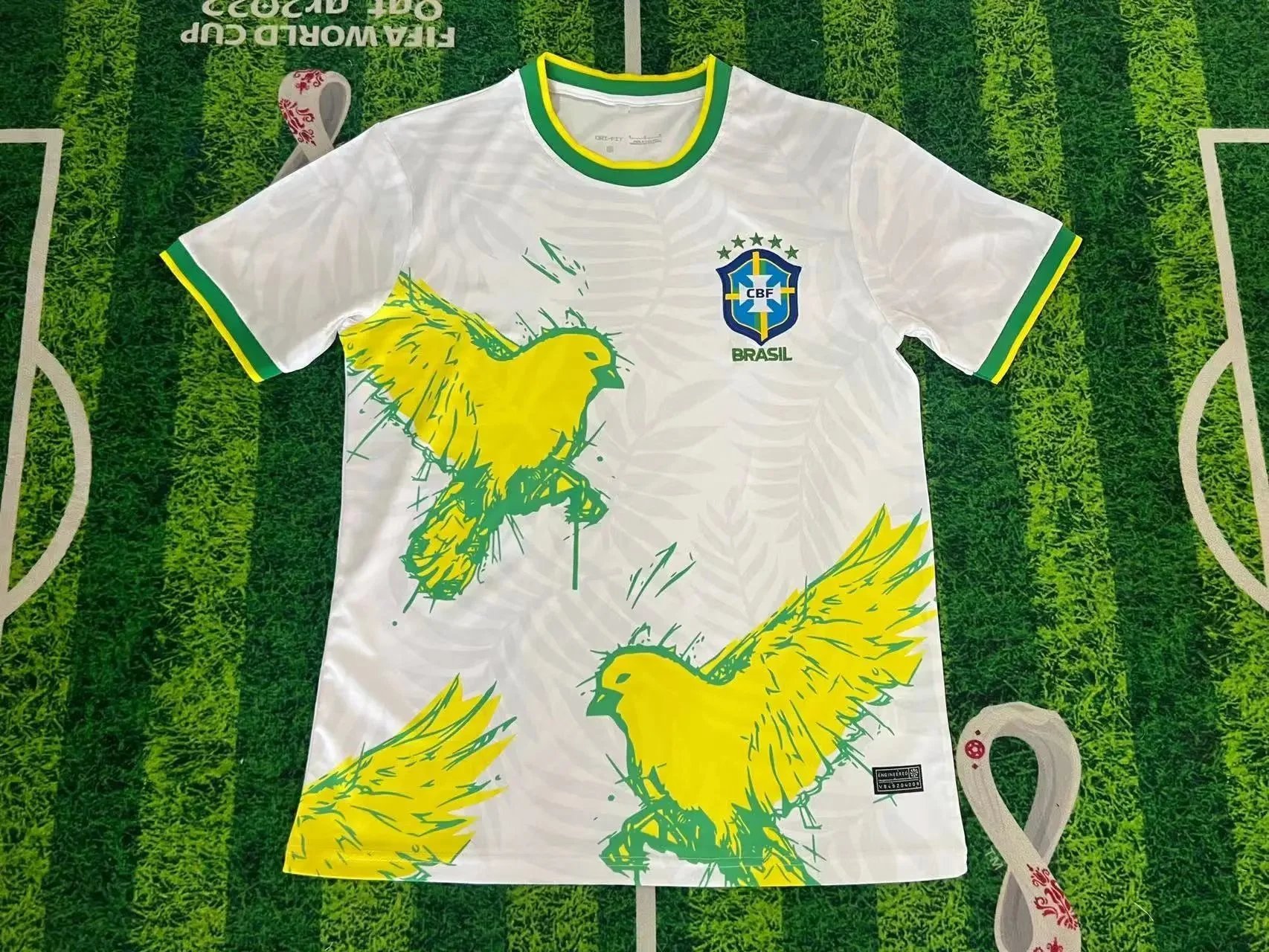 B Sport Football Jerseys Graphic Print — 2526 Brazilian white bird