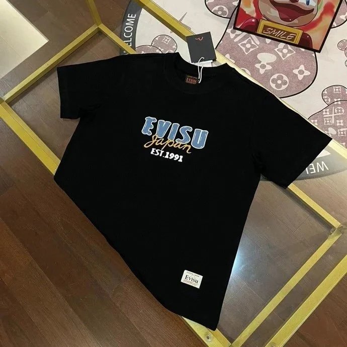 Evisu T-Shirts Seagull Logo Short-Sleeve T-Shirt — E *VISU