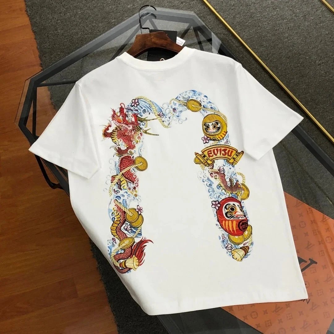 Evisu T-Shirts Seagull Logo Short-Sleeve T-Shirt — E* V I S U