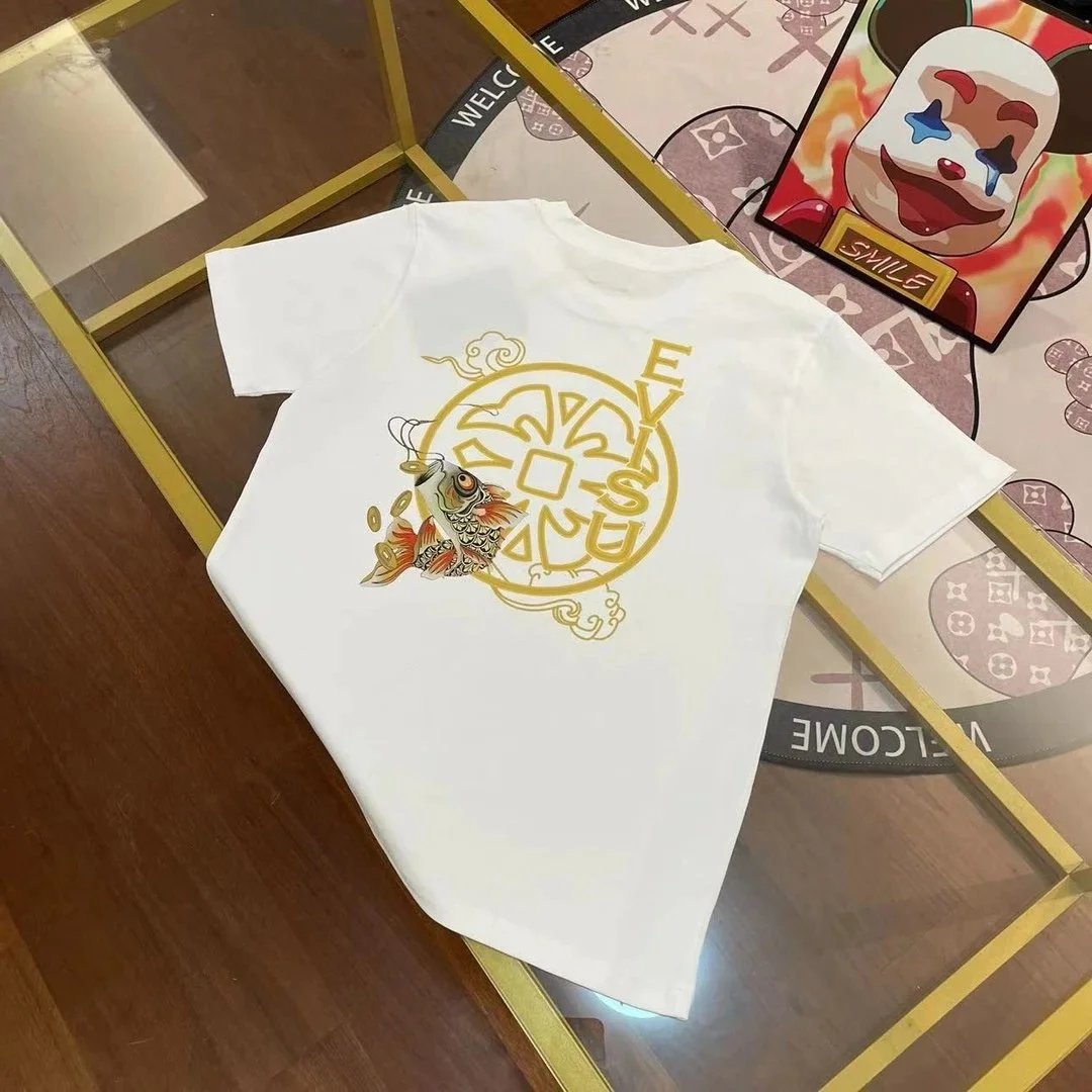 Evisu T-Shirts Seagull Logo Short-Sleeve T-Shirt — EVI S *U