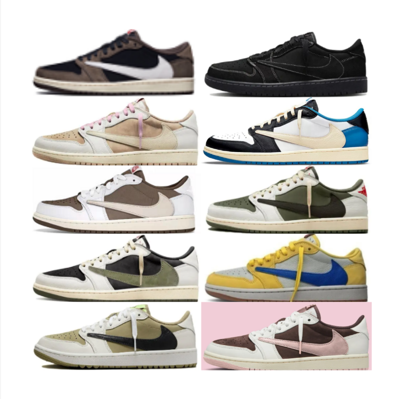 Nike Air Jordan 1 Low Multi-Color Casual Sneakers