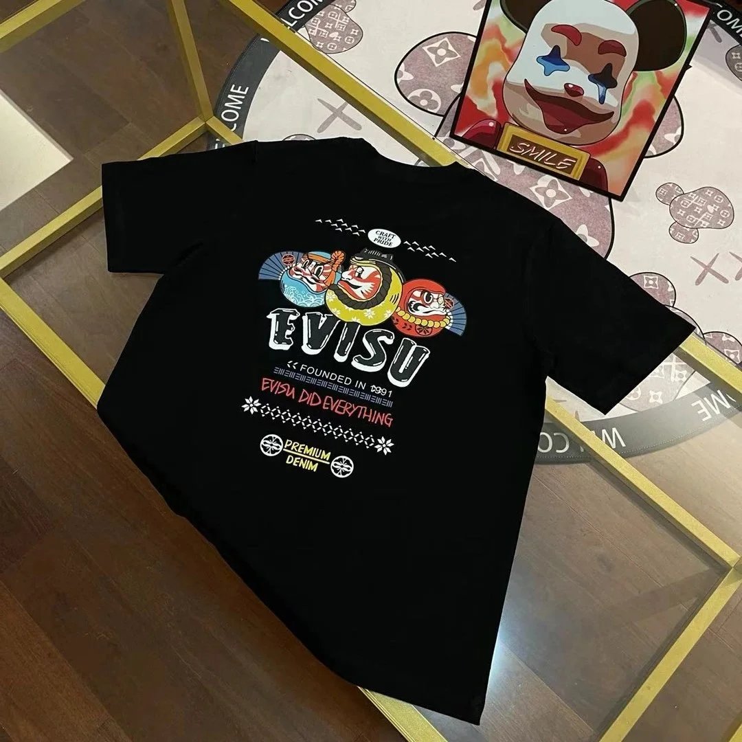 Evisu T-Shirts Seagull Logo Short-Sleeve T-Shirt — EV I *SU