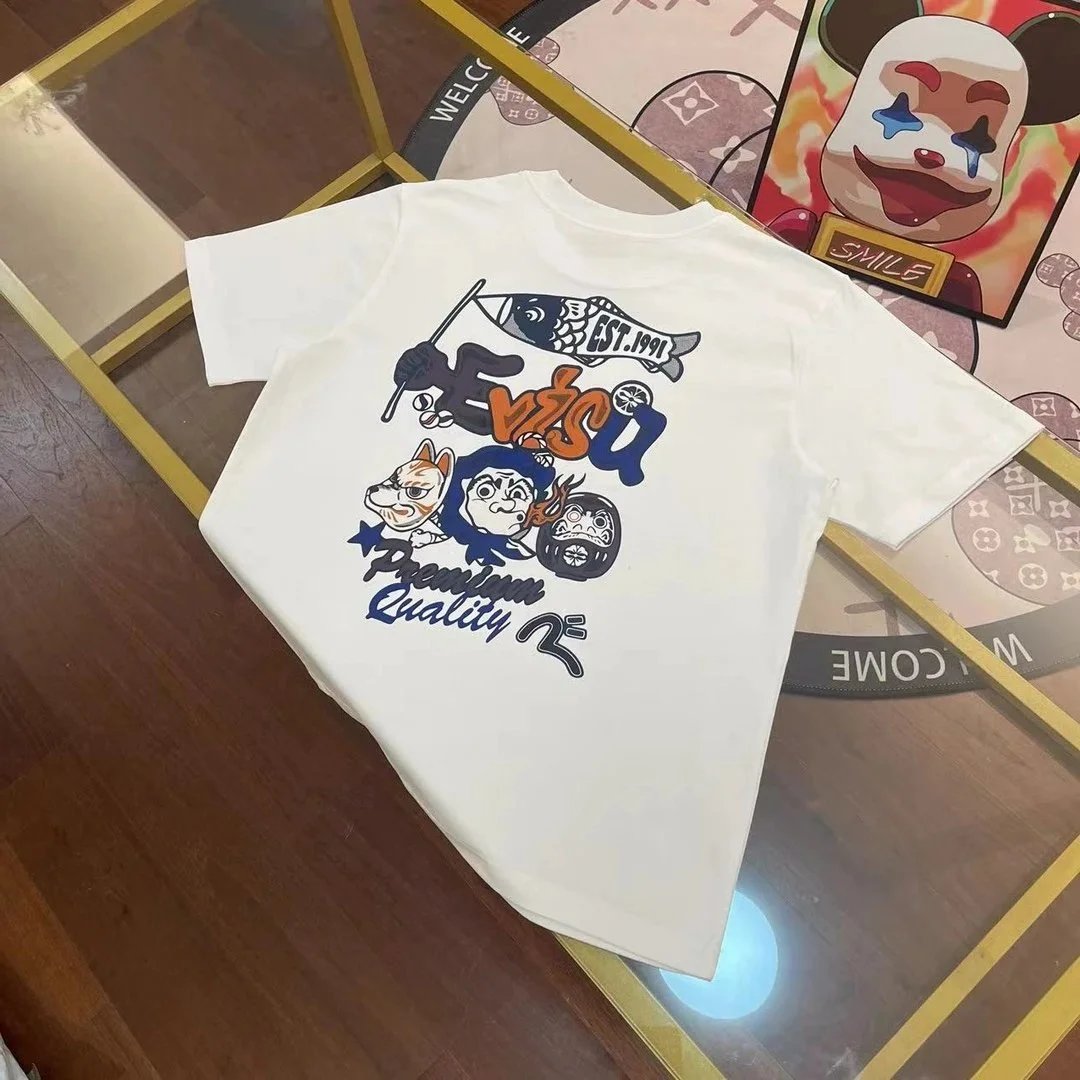 Evisu T-Shirts Seagull Logo Short-Sleeve T-Shirt — E VIS *U