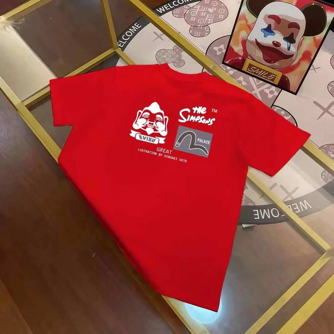 Evisu T-Shirts Short-Sleeve T-Shirt with Patterned Seagull Logo — EV*IS U