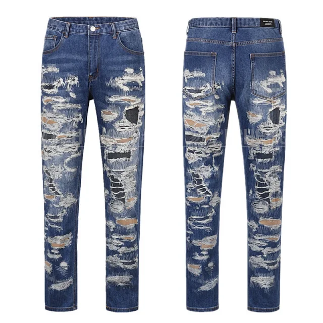 Unbranded Jeans Washed distressed denim product detail image 13