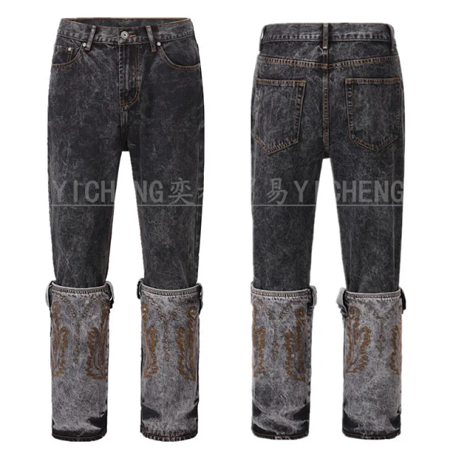 Unbranded Jeans Washed distressed denim product detail image 21