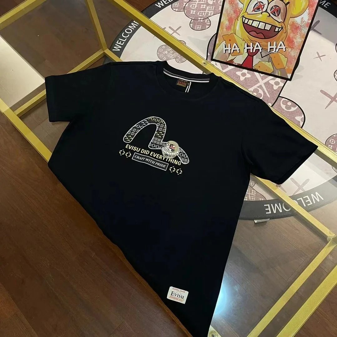 Evisu T-Shirts Seagull Logo Short-Sleeve T-Shirt — EVI *SU