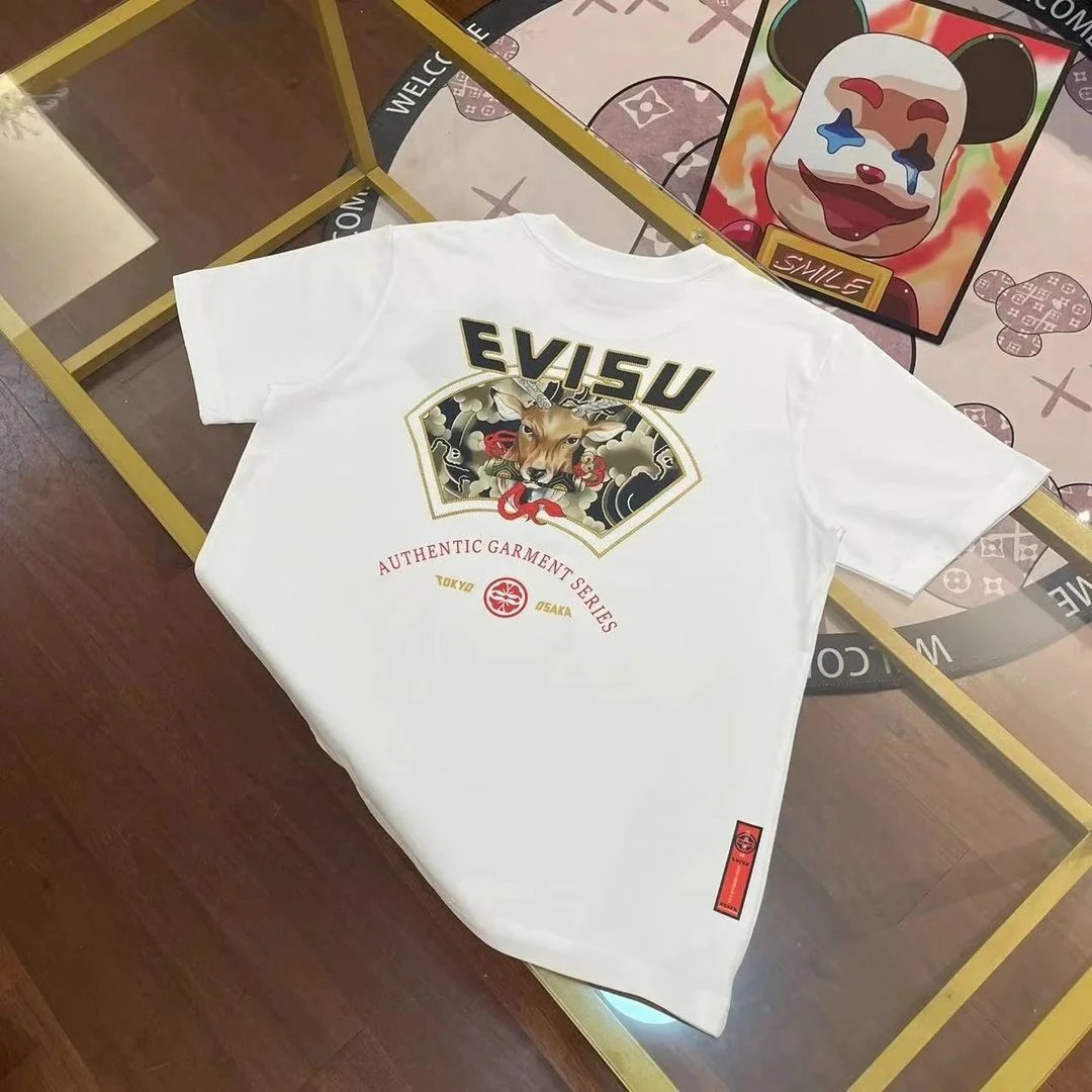 Evisu T-Shirts Seagull Logo Short-Sleeve T-Shirt — E VI *SU