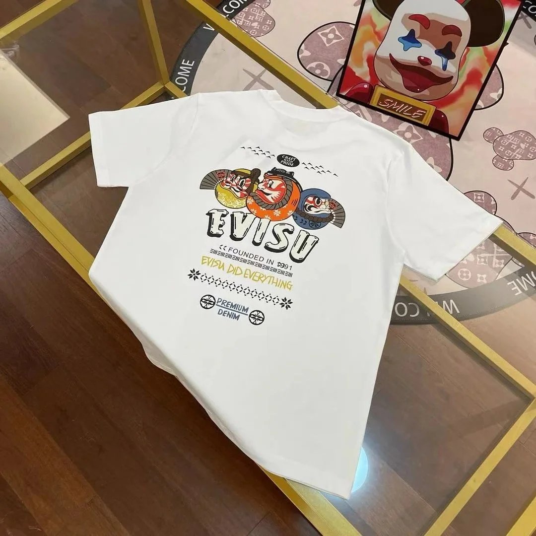 Evisu T-Shirts Seagull Logo Short-Sleeve T-Shirt — EVI *S U