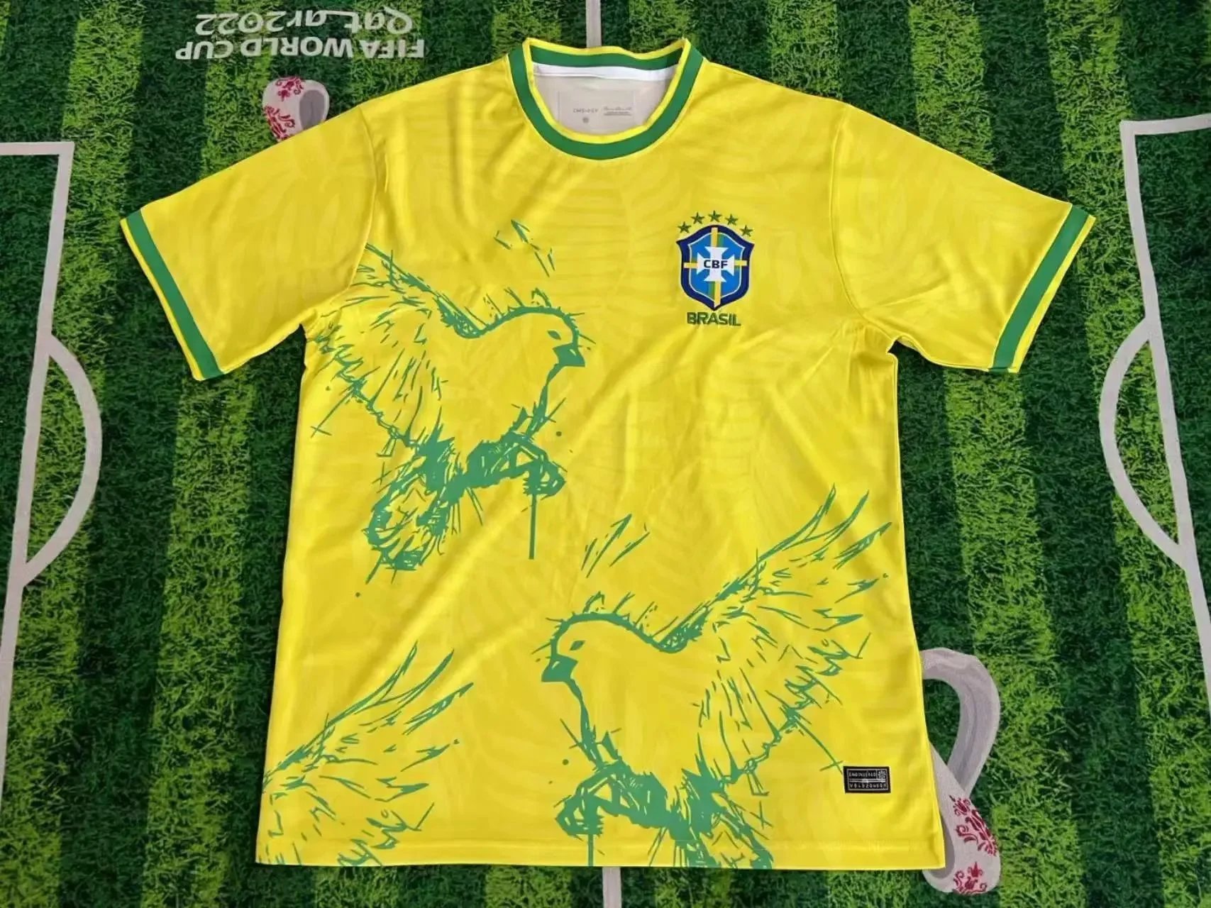 B Sport Football Jerseys Graphic Print — 2526 The Yellow Bird of Brazil