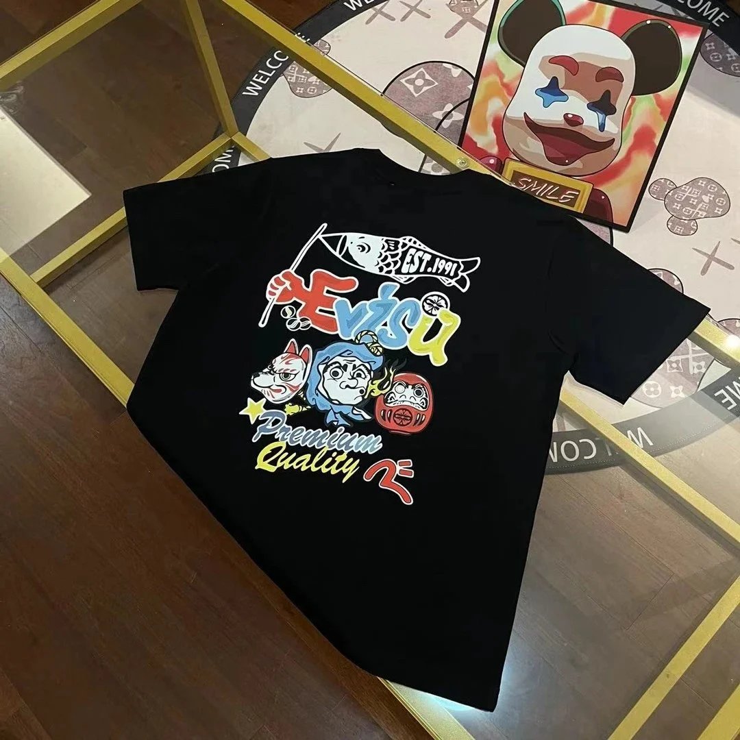Evisu T-Shirts Seagull Logo Short-Sleeve T-Shirt — EV IS *U