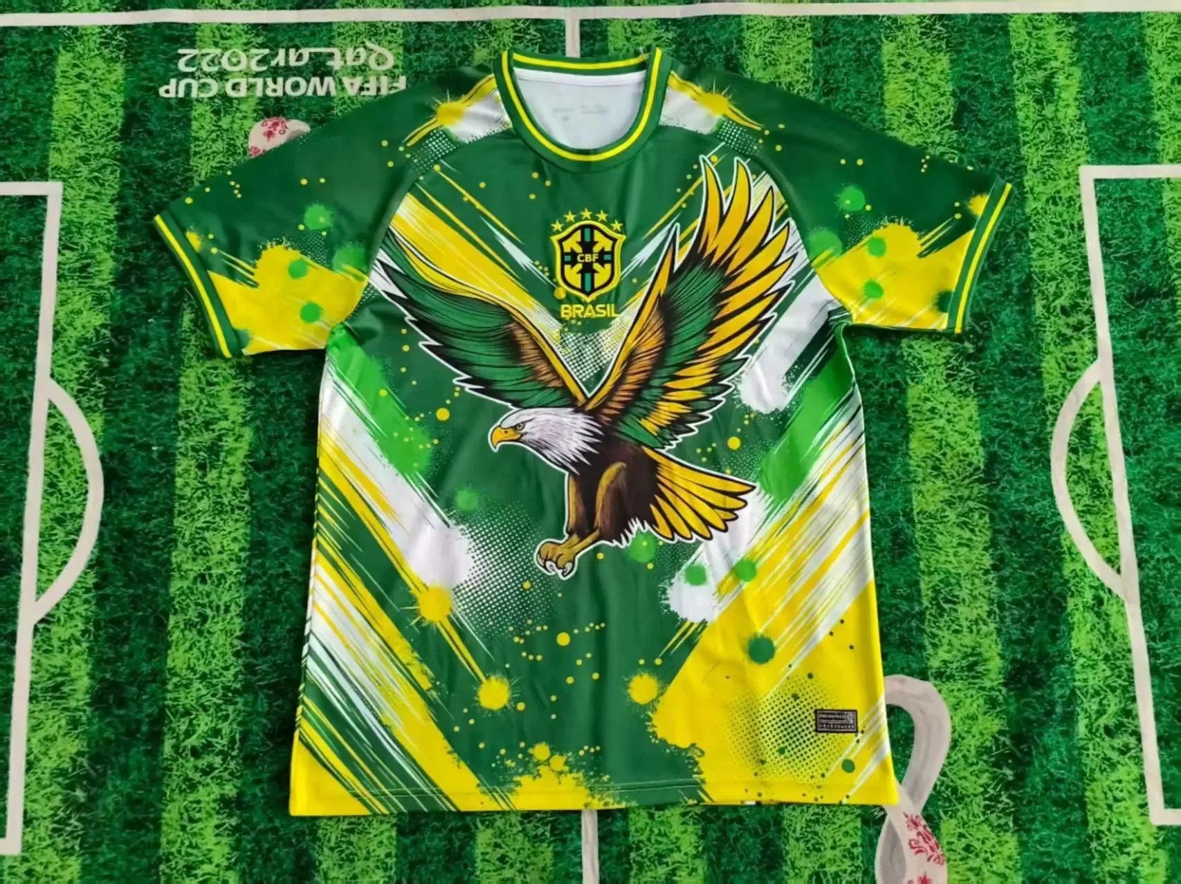 B Sport Football Jerseys Graphic Print — 2526 Brazil Green Eagle