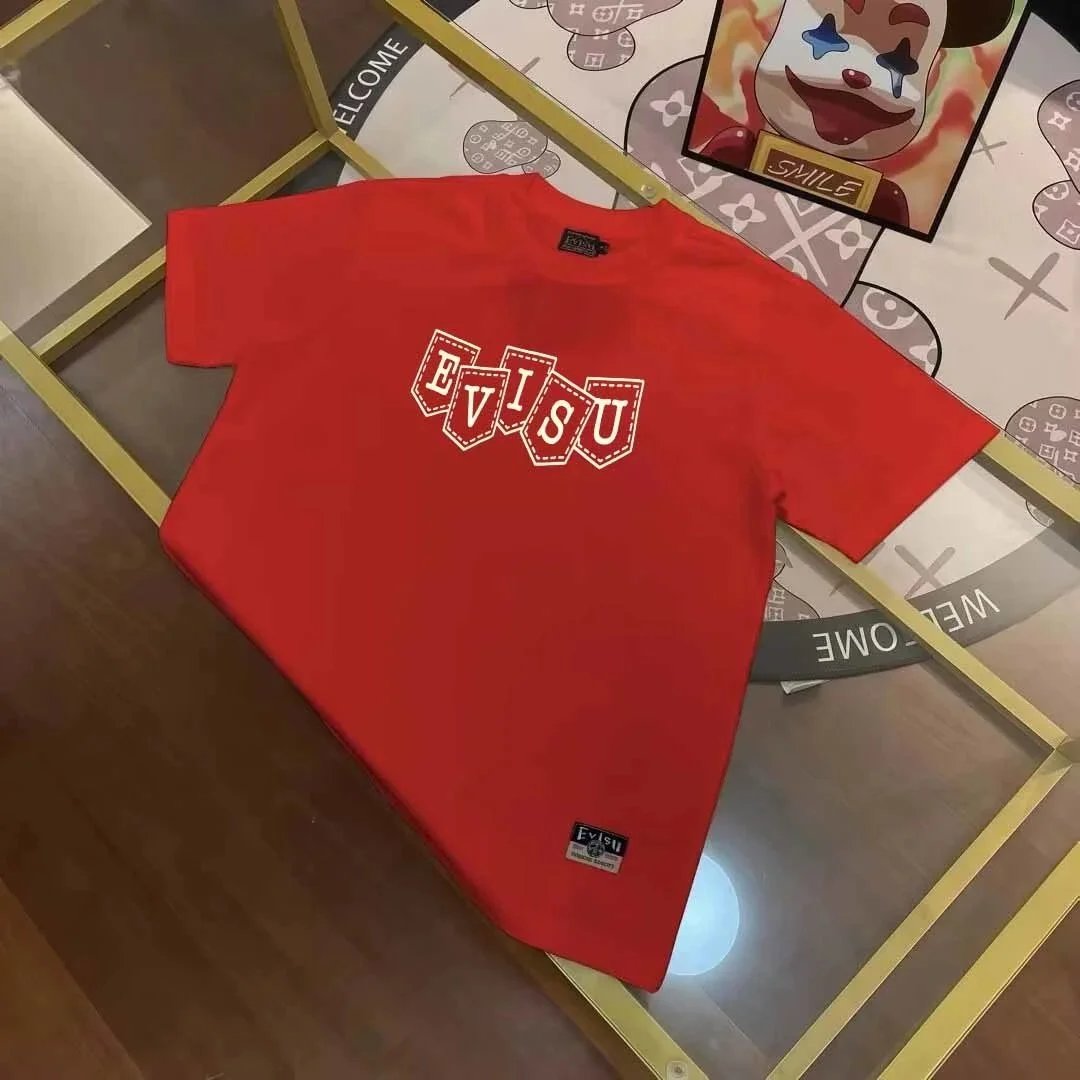 Evisu T-Shirts Short-Sleeve T-Shirt with Patterned Seagull Logo — EVI*SU.