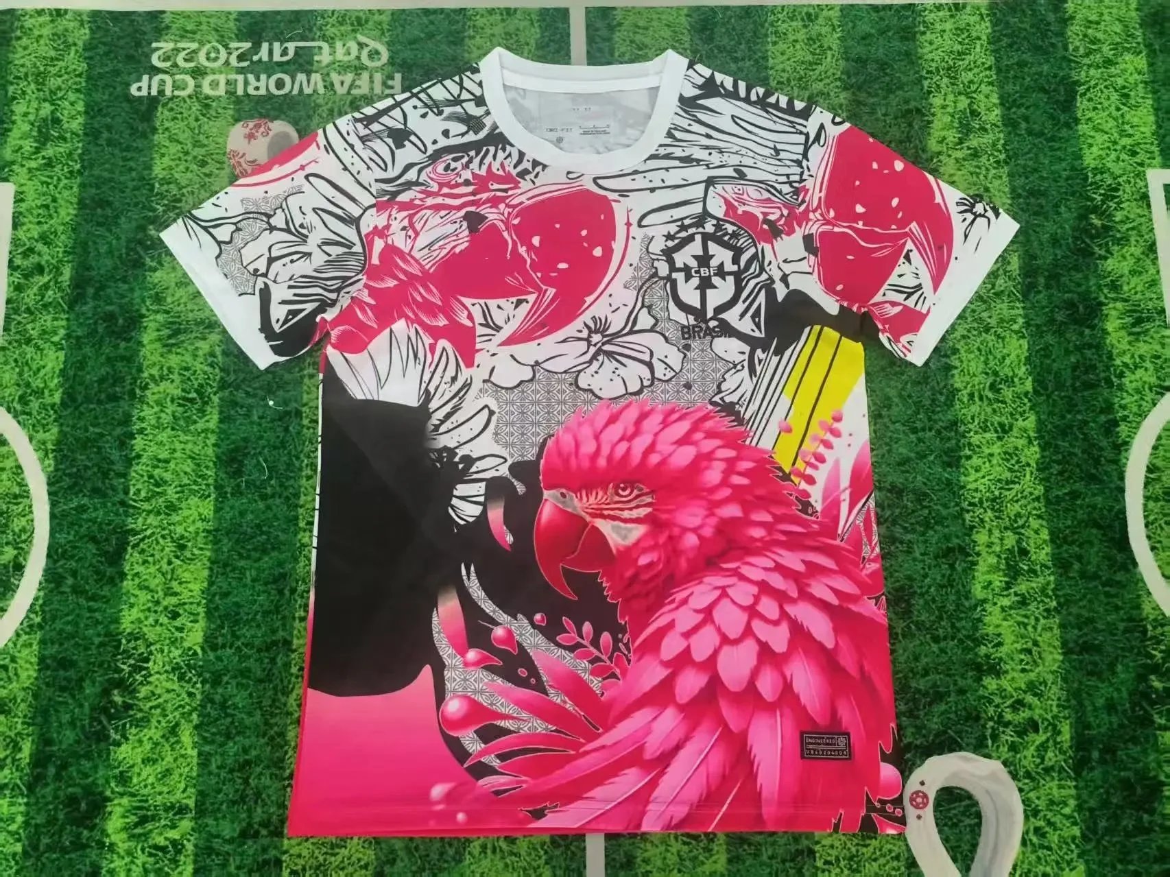 B Sport Football Jerseys Graphic Print — 2526 Brazilian Pink Parrot