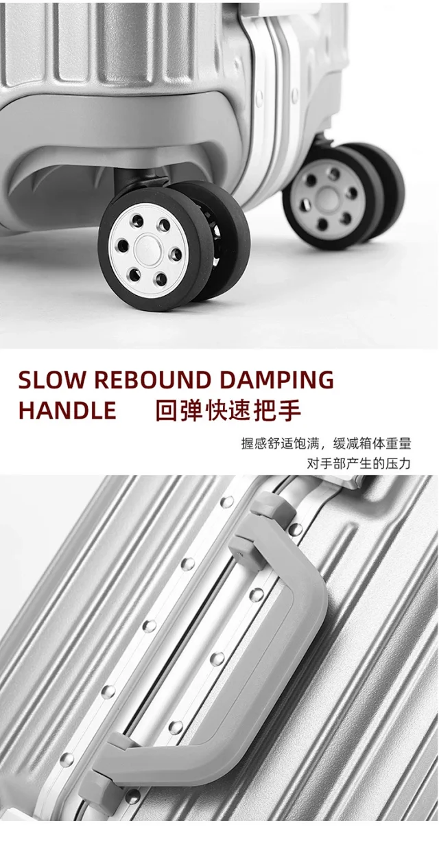 Unbranded Travel Bags Aluminum-frame hard-shell spinner suitcase product detail image 17
