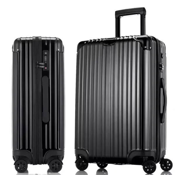 Design Hardshell Suitcase Set Black Travel Luggage - 1