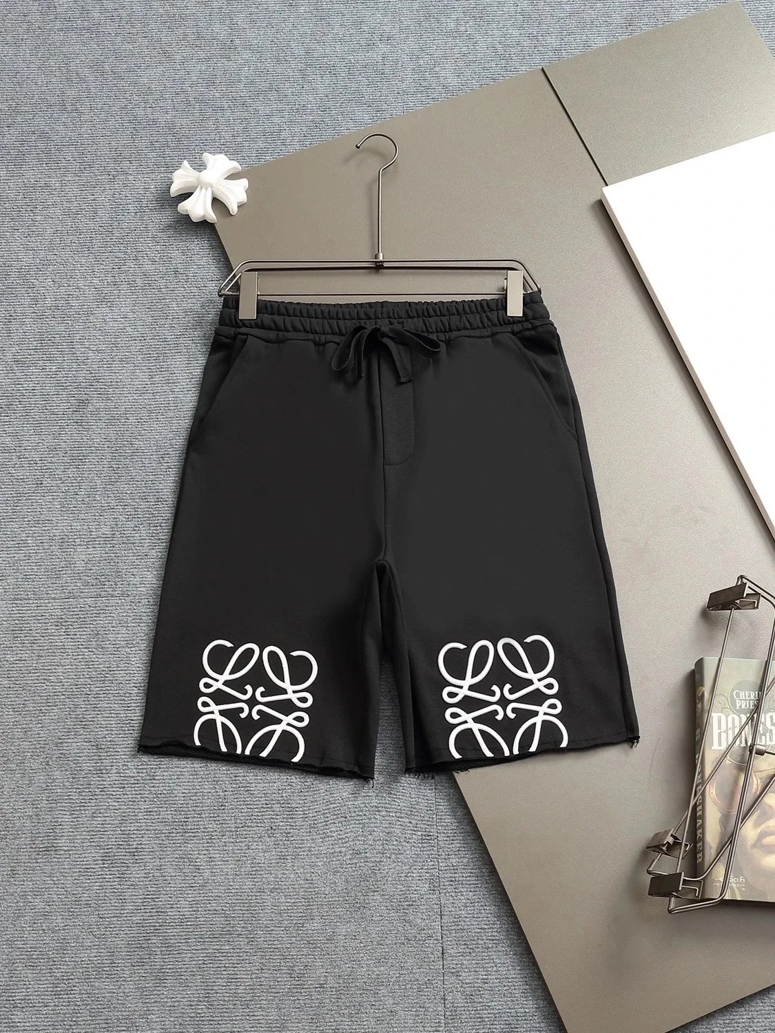 Loewe Shorts Drawstring with Anagram logo embroidery — 24LOE*WE