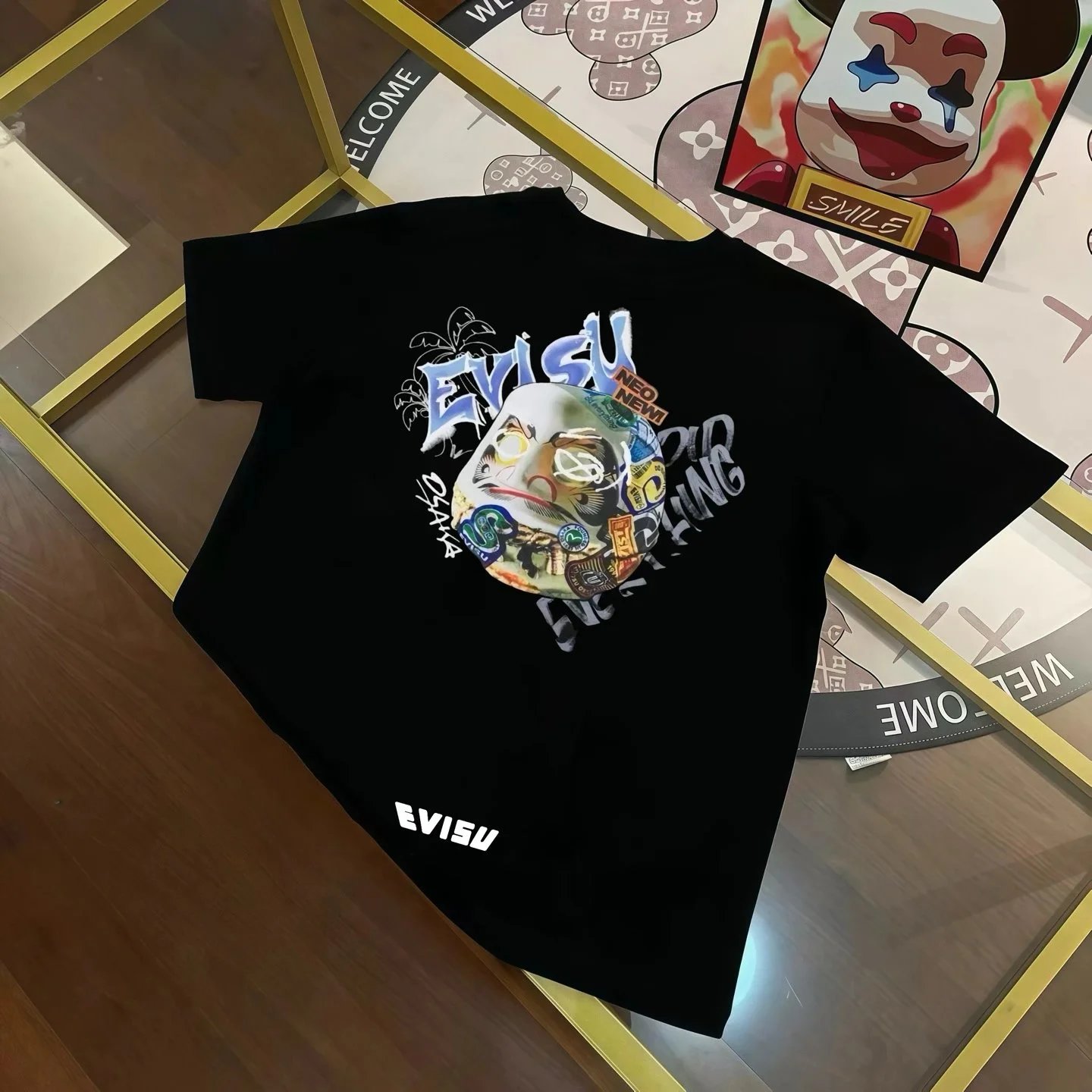 Evisu T-Shirts Short-Sleeve Graphic Print T-Shirt — EV IS*U