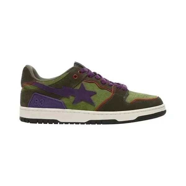 A BATHING APE Sneakers SK8 STA low-top star — GreenDarkPurple