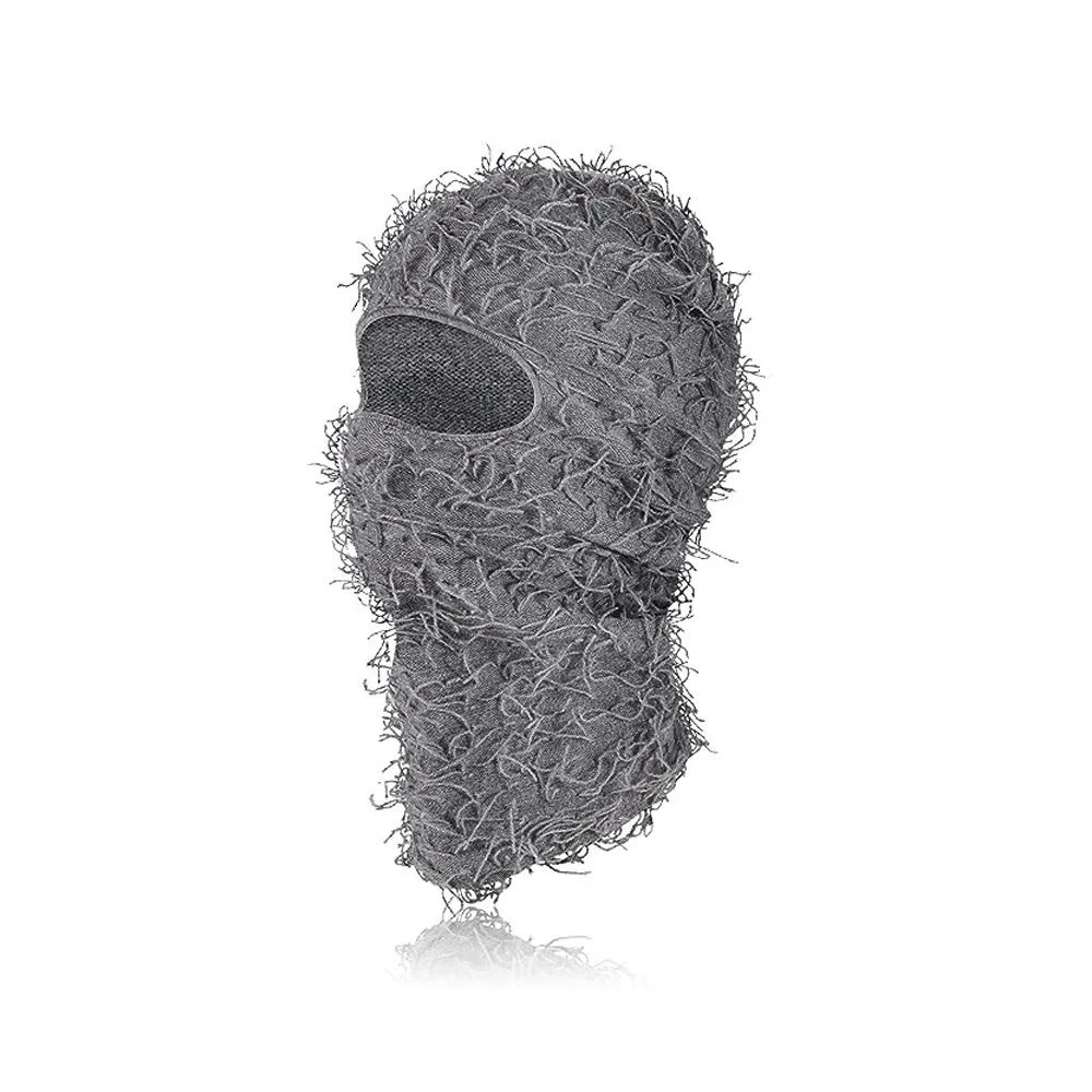 Unbranded Hats Knitted Single-Hole Balaclava — Dark gray