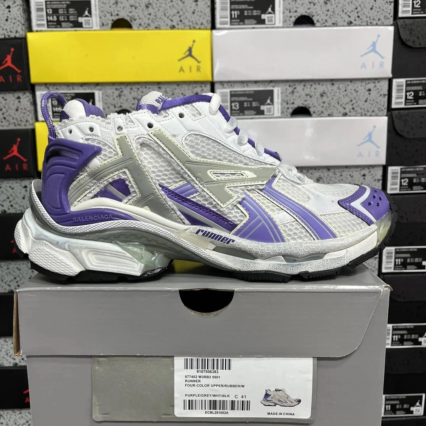 Balenciaga Sneakers Pumper Runner — Seventh-generation White Purple 35901
