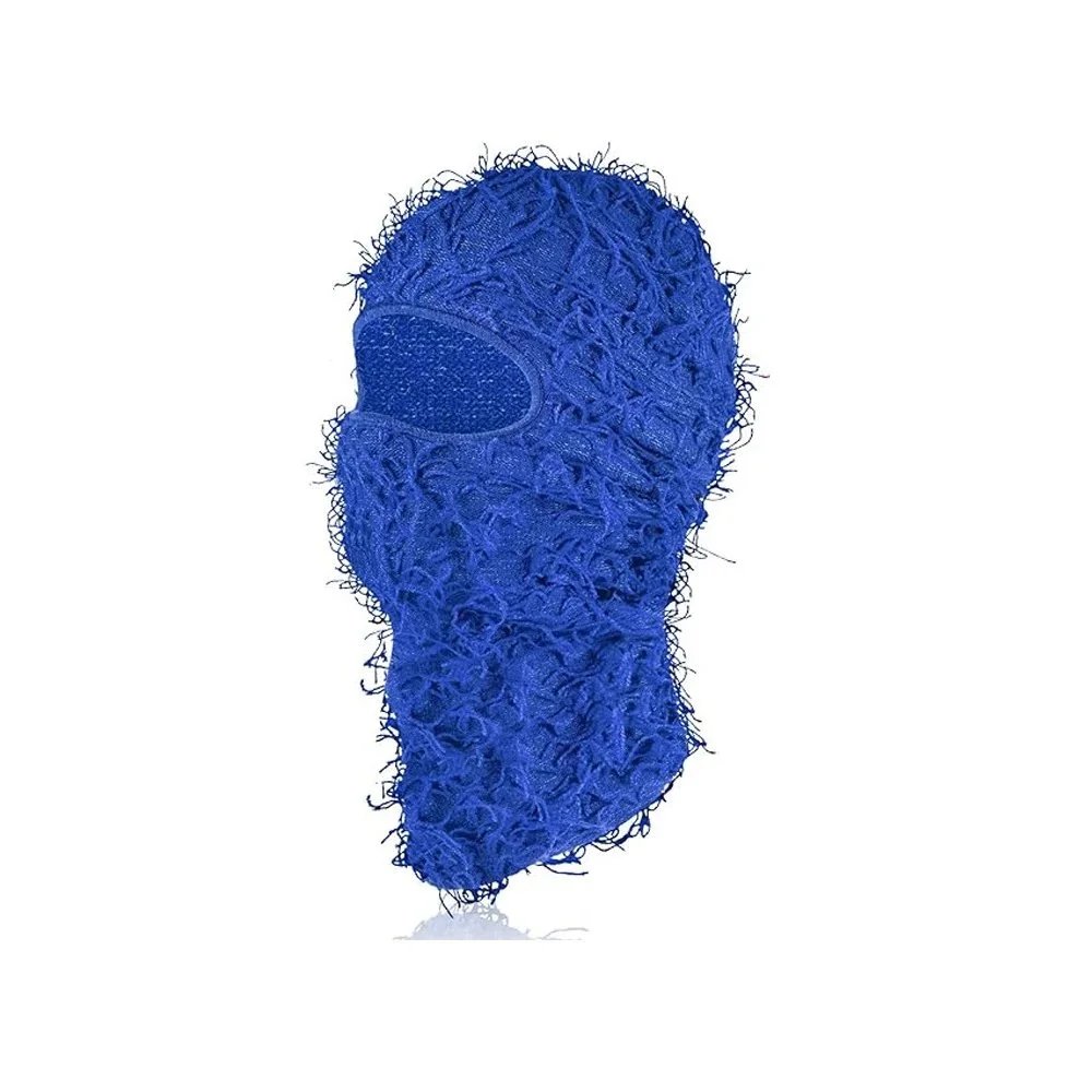 Unbranded Hats Knitted Single-Hole Balaclava — Royal blue