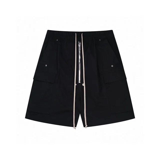 Cargo Belted Shorts Black Utility Style