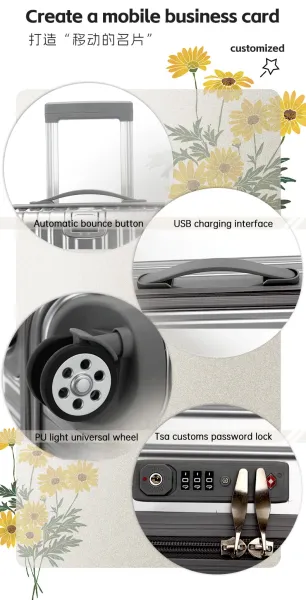Design Silver Hardshell Spinner Suitcase Set Suitcase - 25