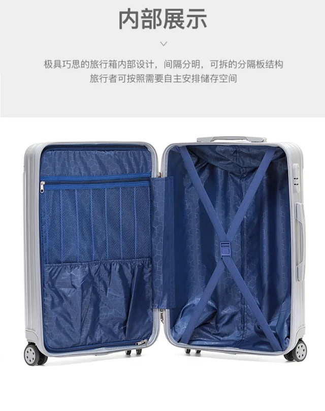 Unbranded Travel Bags Aluminum-frame hard-shell spinner suitcase product detail image 30