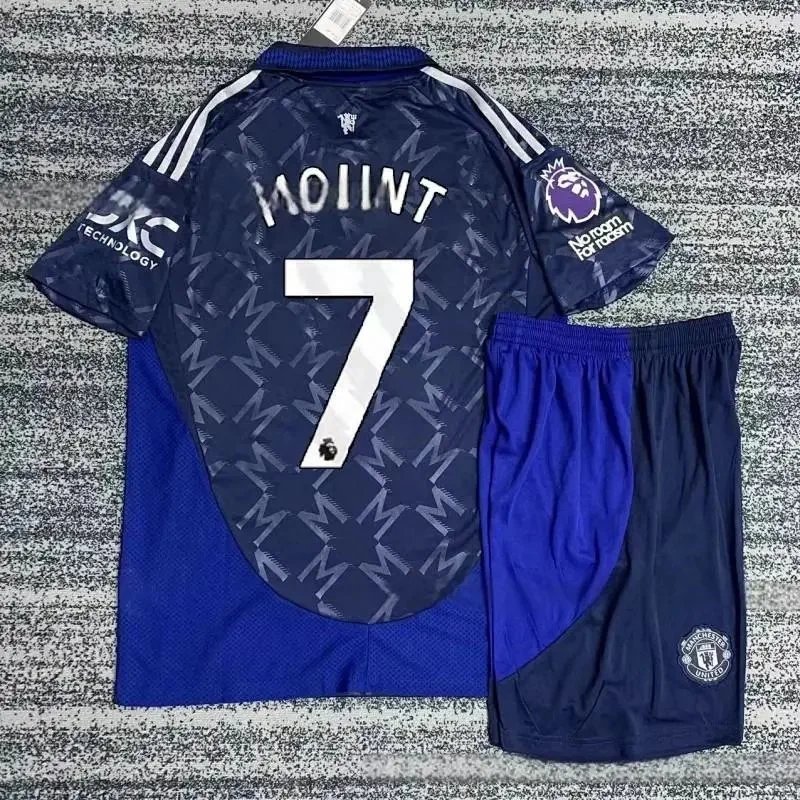 Adidas Football Jerseys 24/25 Club Jersey and Shorts Set — 24-25 Manchester United away-7 No. Mount
