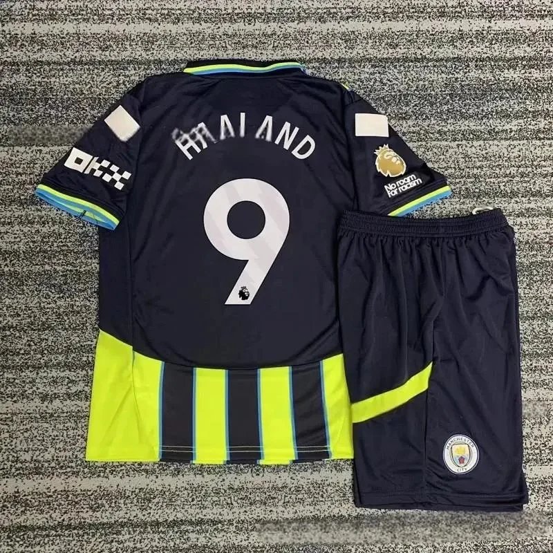 Adidas Football Jerseys 24/25 Club Jersey and Shorts Set — 24-25 Manchester City away-9 No. Harland