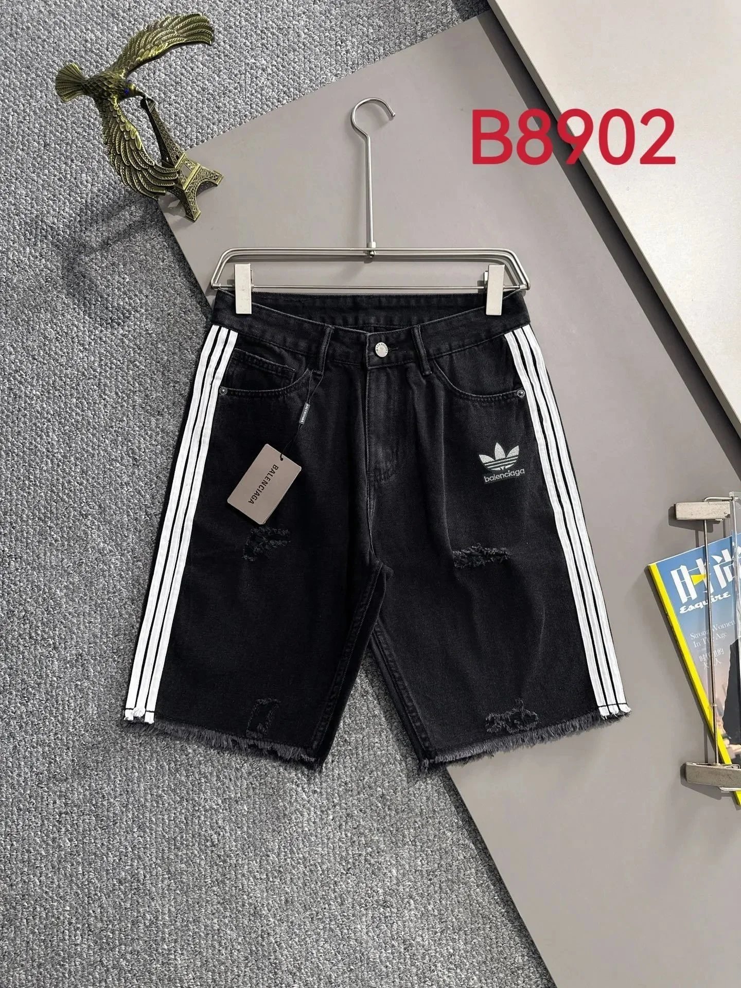 Chrome Hearts Shorts Distressed Denim — BAL*ENCIAGA