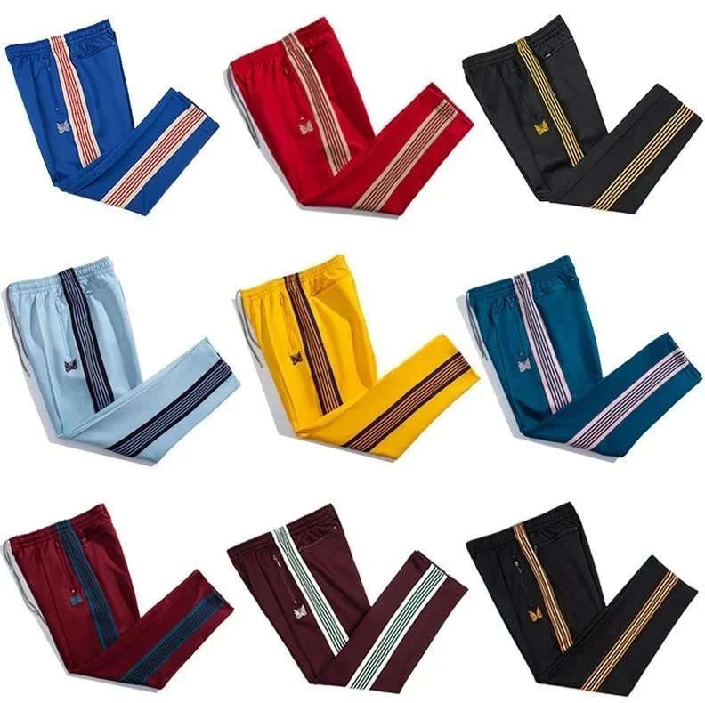 Butterfly Stripe Side Panel Track Pants Multicolor Sporty