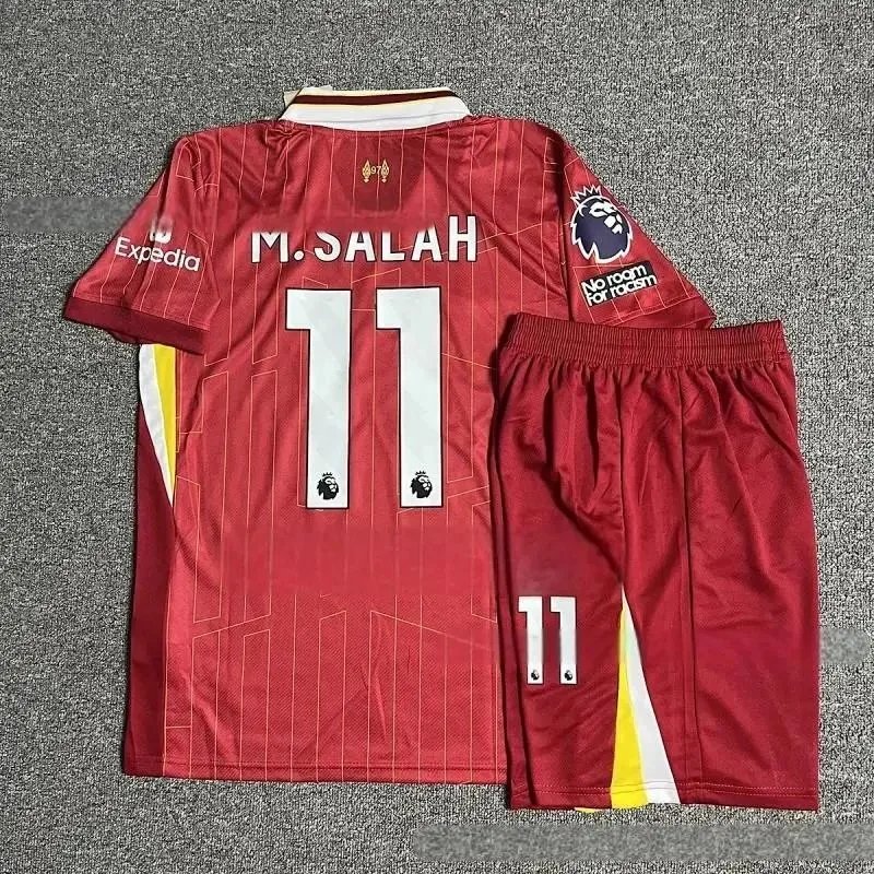 Adidas Football Jerseys 24/25 Club Jersey and Shorts Set — 24-25 Liverpool’s home ground-11 No. Salah