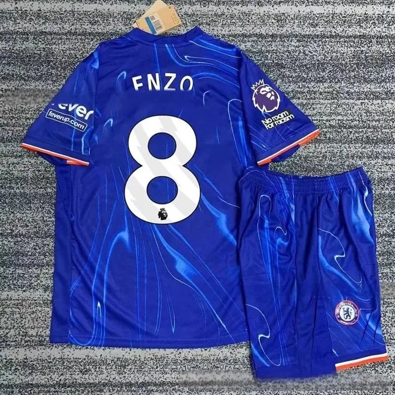 Adidas Football Jerseys 24/25 Club Jersey and Shorts Set — 24-25 Chelsea’s home ground-8 No. Enzo