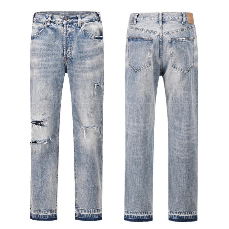 Unbranded Jeans Washed distressed denim — Q 097 Ripped jeans