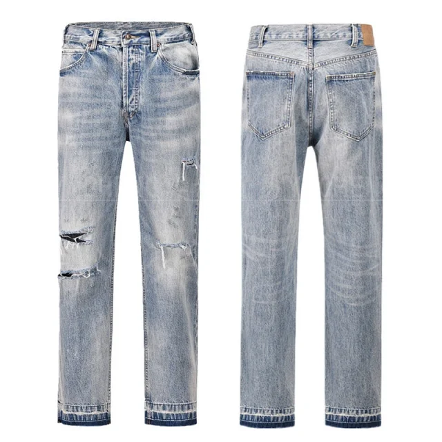 Unbranded Jeans Washed distressed denim product detail image 49