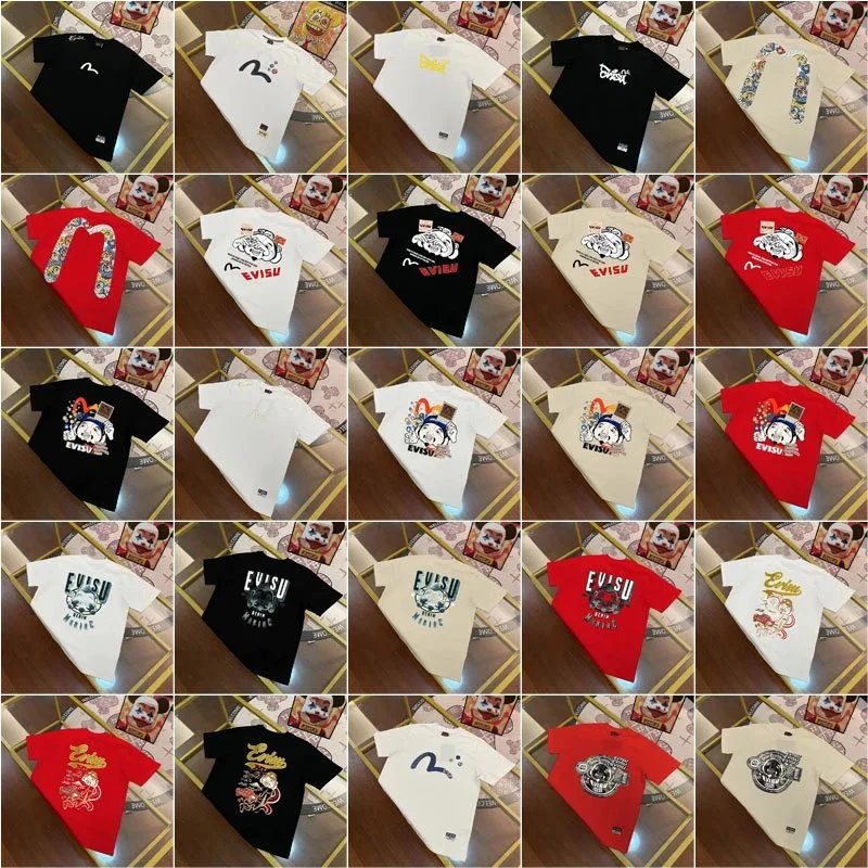 Evisu T-Shirts Short-Sleeve T-Shirt with Seagull Graphic image 1