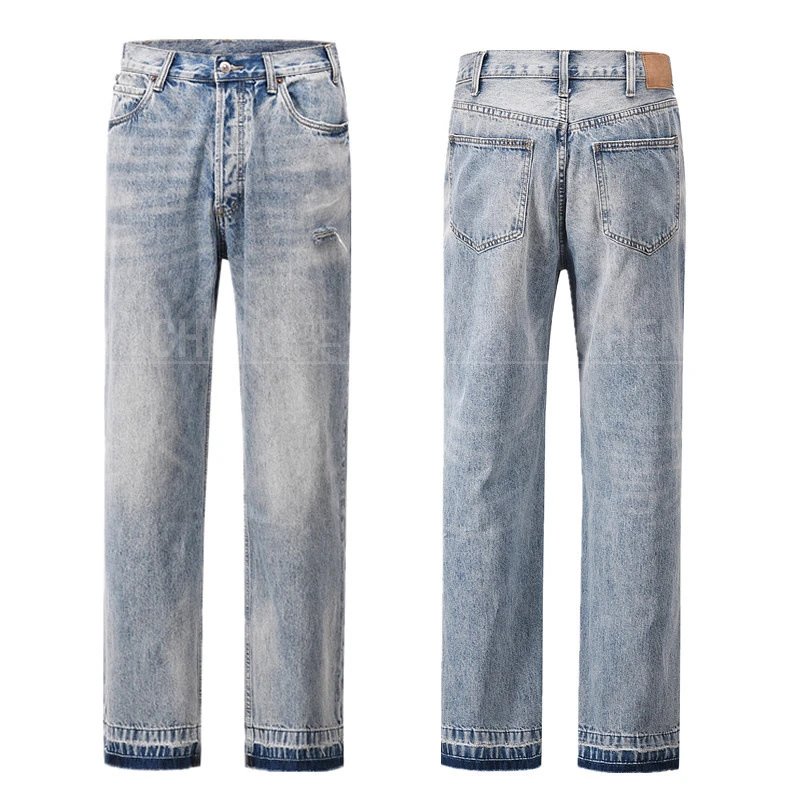 Unbranded Jeans Washed distressed denim — Q 096 Simple Wash Jeans