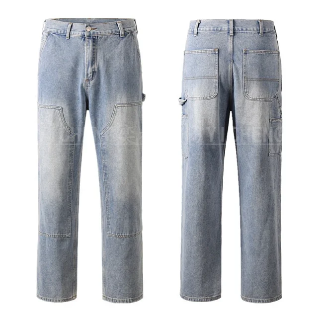 Unbranded Jeans Washed distressed denim product detail image 15