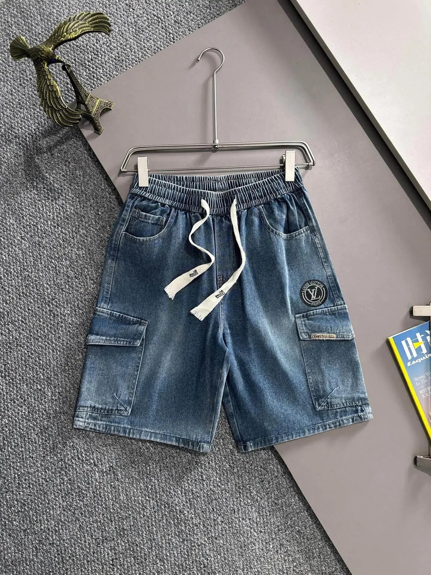 Louis Vuitton Shorts Textured Denim — LO*UIS VUIT*TON