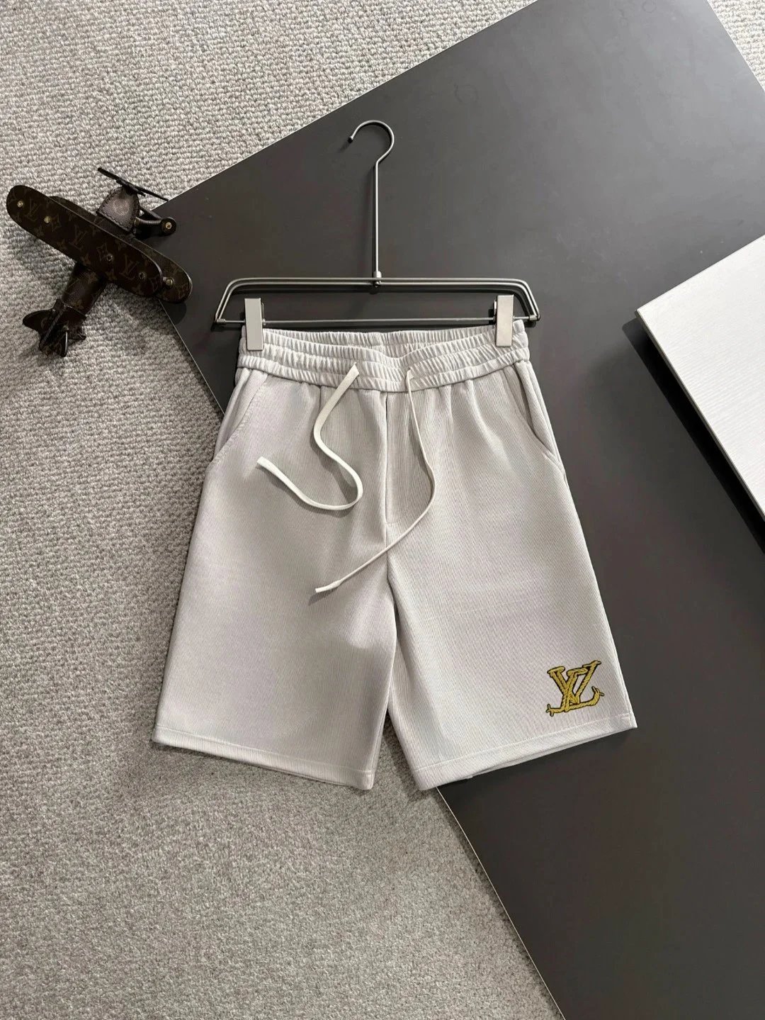 Loewe Shorts Logo Print Drawstring — L*OUIS VU*ITTON