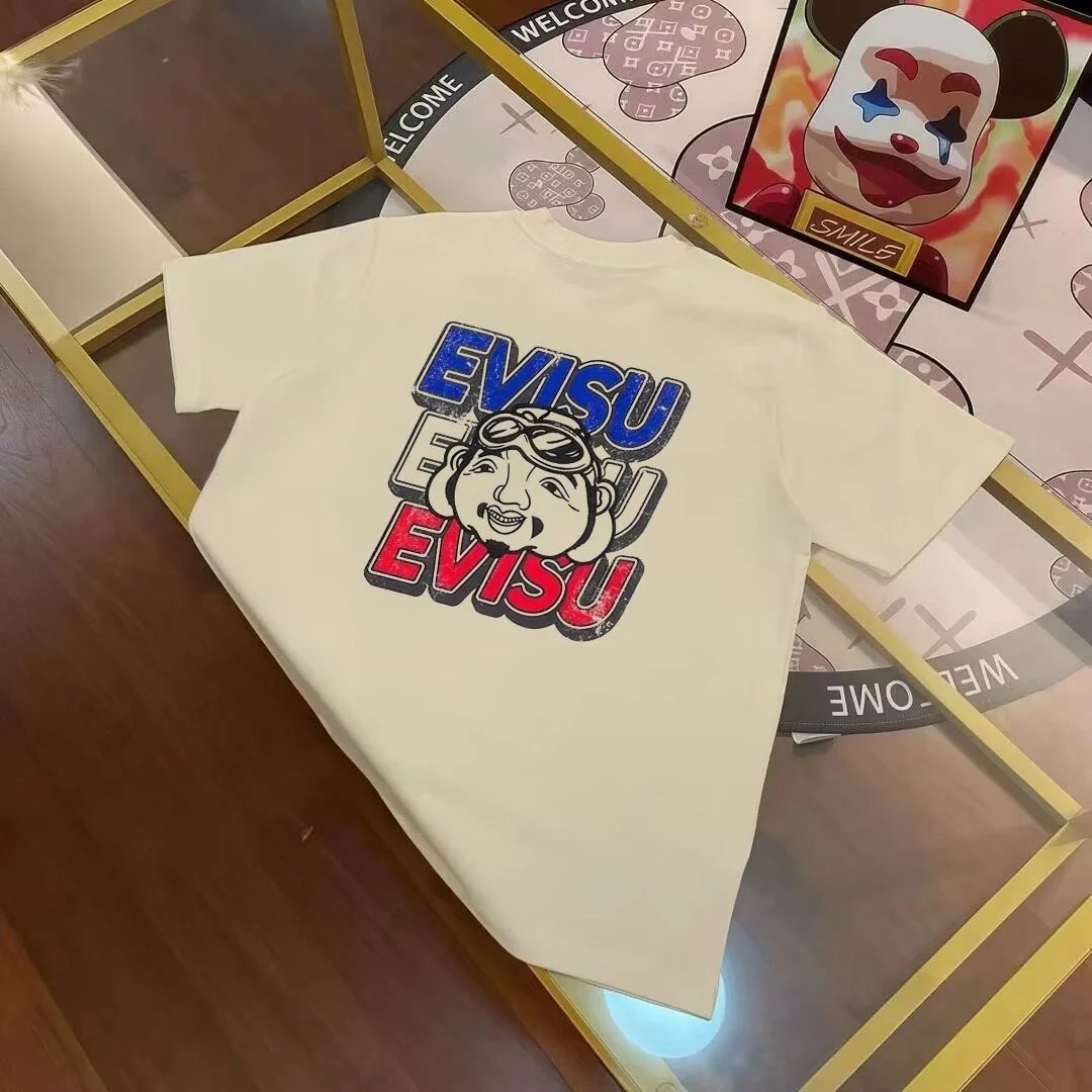 Evisu T-Shirts Short-Sleeve T-Shirt with Seagull Graphic — EV*ISU.