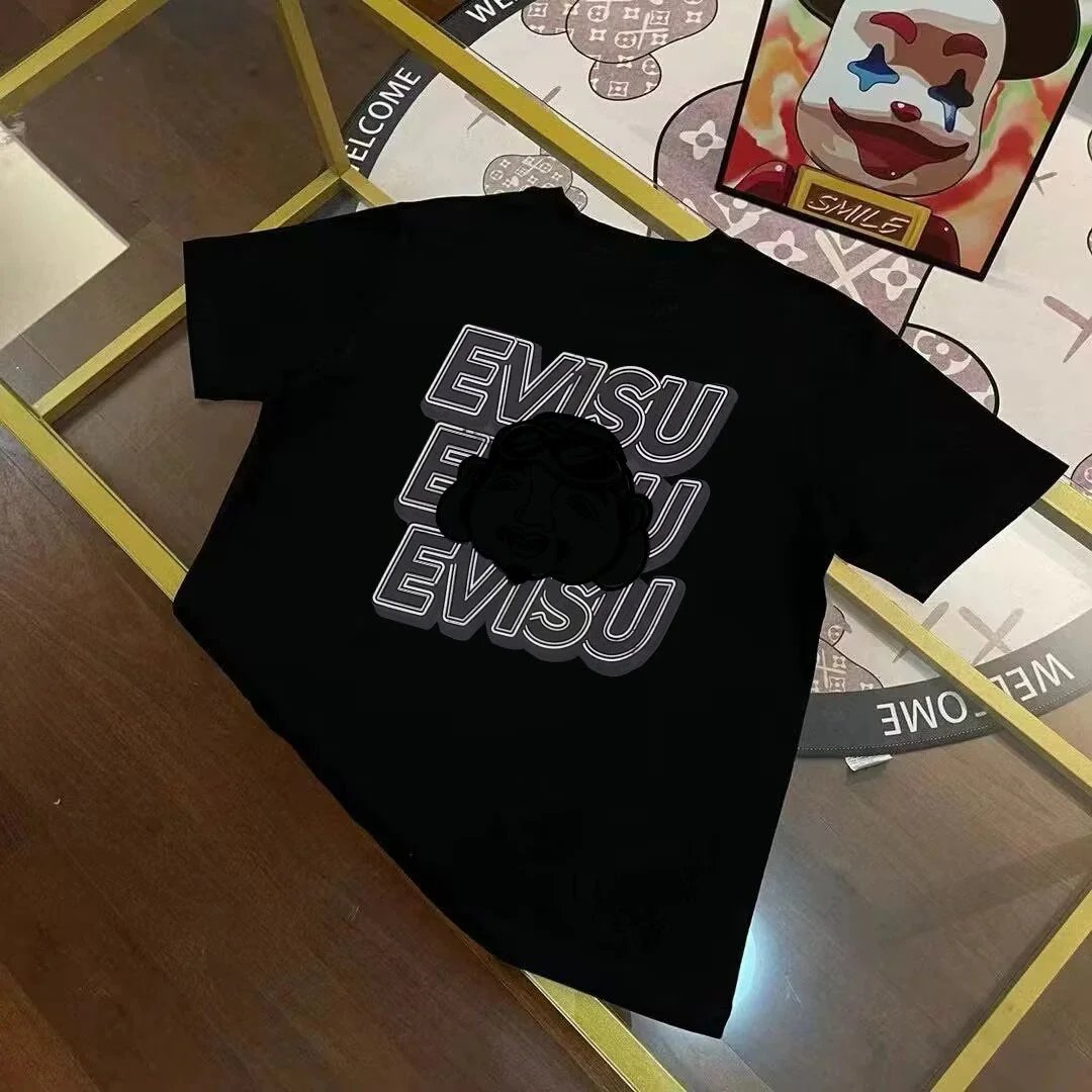 Evisu T-Shirts Short-Sleeve T-Shirt with Seagull Graphic — EVI*SU.