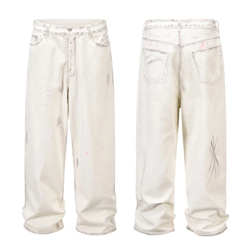 Unbranded Jeans Washed distressed denim — N 065 dirty pants