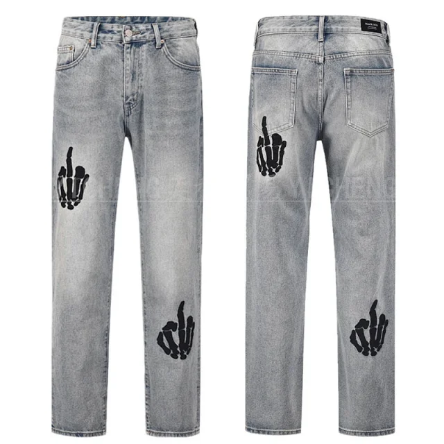 Unbranded Jeans Washed distressed denim product detail image 4