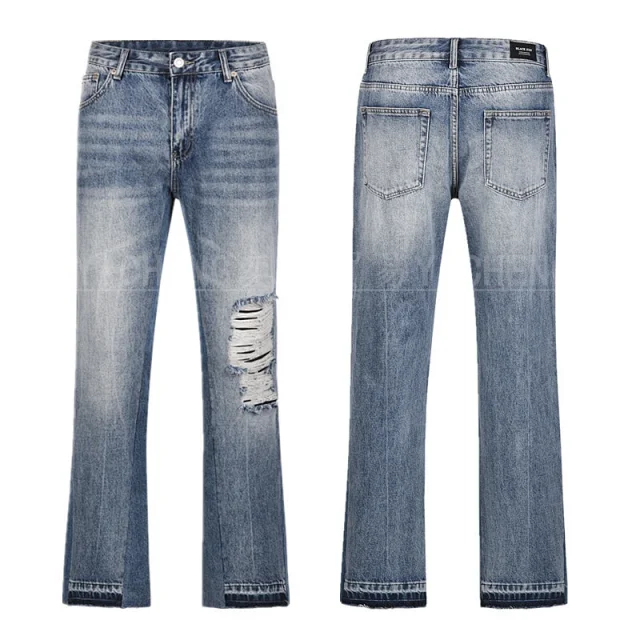 Unbranded Jeans Washed distressed denim product detail image 11