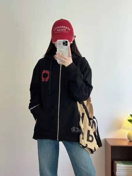 Chrome Hearts x Chrome Hearts Black Zip-Up Hoodie - 12