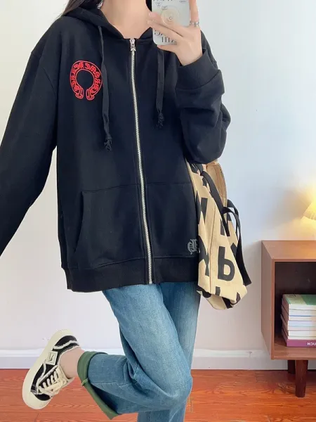 Chrome Hearts x Chrome Hearts Black Zip-Up Hoodie - 16