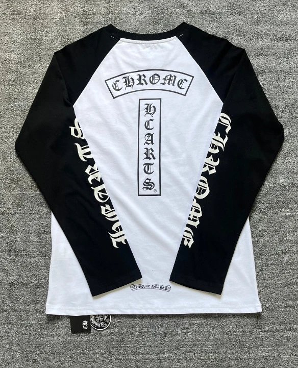 Chrome Hearts Raglan Long-Sleeve T-Shirt White/Black - 6